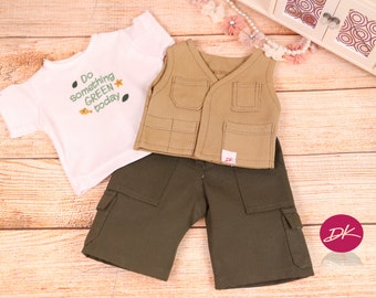 18" Inches doll Explorer Outfit  "Ash Meet Outfit " from U-Doll Team  Custom explorer outfit for American Girl Doll