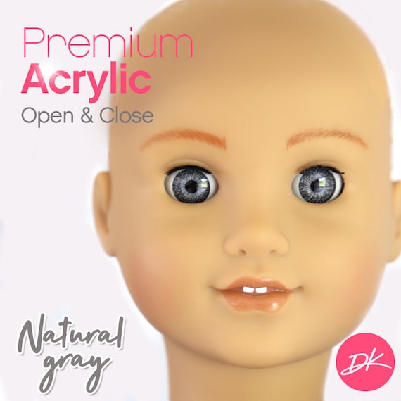 Natural Grey Doll Eyes Fits Most 18'' Doll American Doll AG Doll