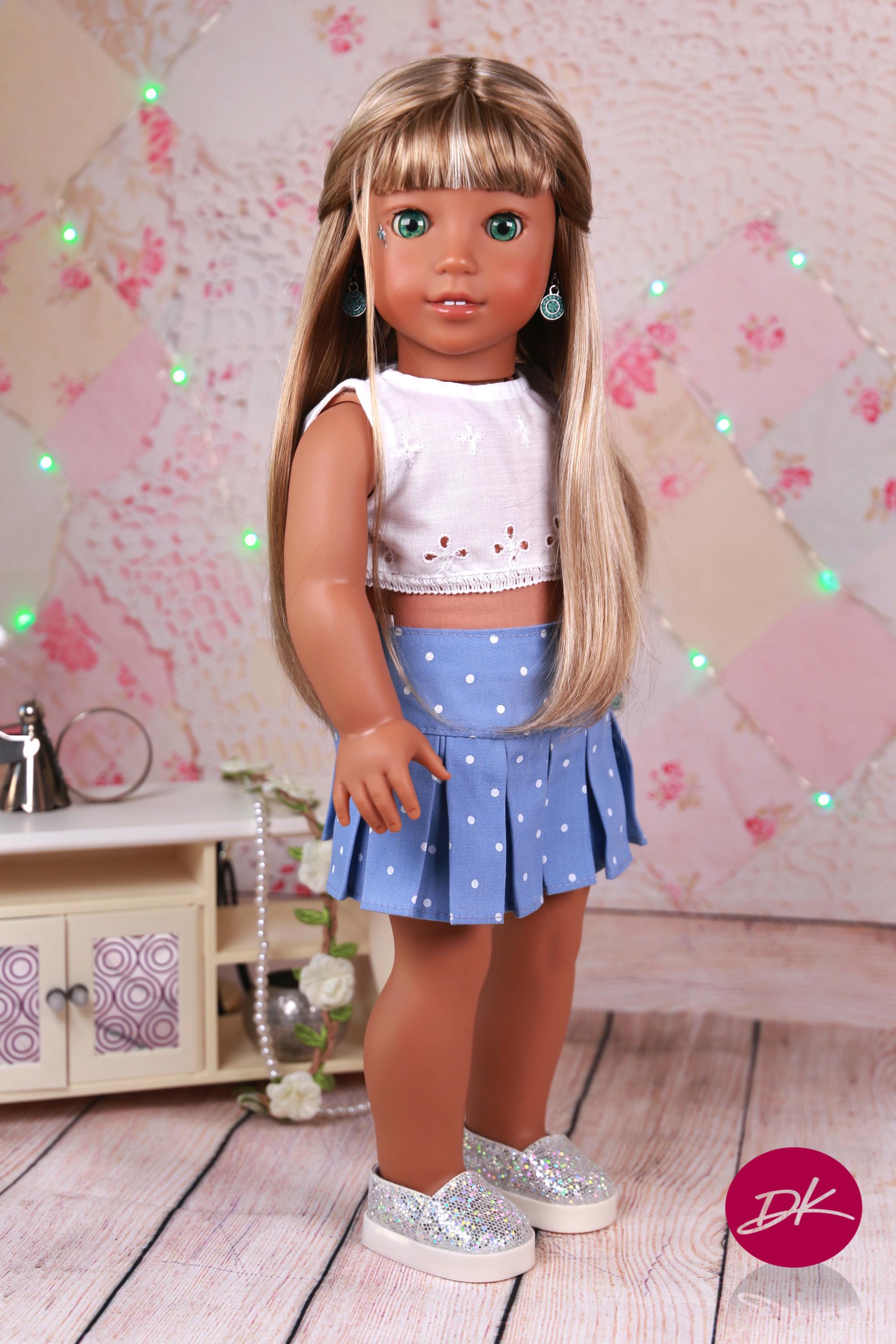 Parrucca Di Ricambio American Girl – Nera, Lunga E Liscia, Per Bambole 18 Pollici
