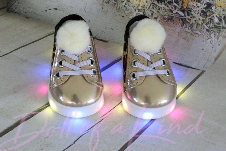 American Girl Doll LIGHT UP leopard Ankle Boots Etsy