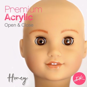 Honey Doll Eyes - Fits most 18&#39;&#39; doll AG Doll Eyes Gotz Doll Our Generation Doll open and close Eyes OG Eyes