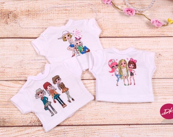 American Doll Friends casual Short sleeve Cotton printed shirt fit most 18 inch doll OG GOTZ My Life