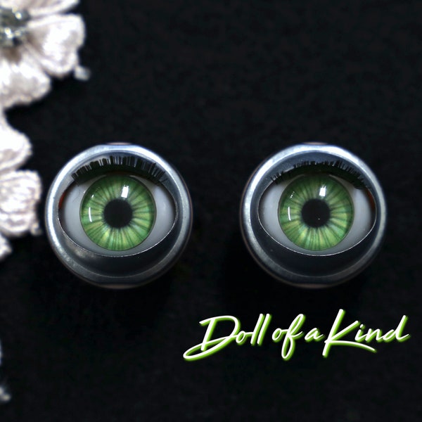 Doll eyes for 18" Doll Green Apple Eyes Glass Doll eyes for most 18'' doll American Doll Gotz Doll OG Doll open and close Eyes
