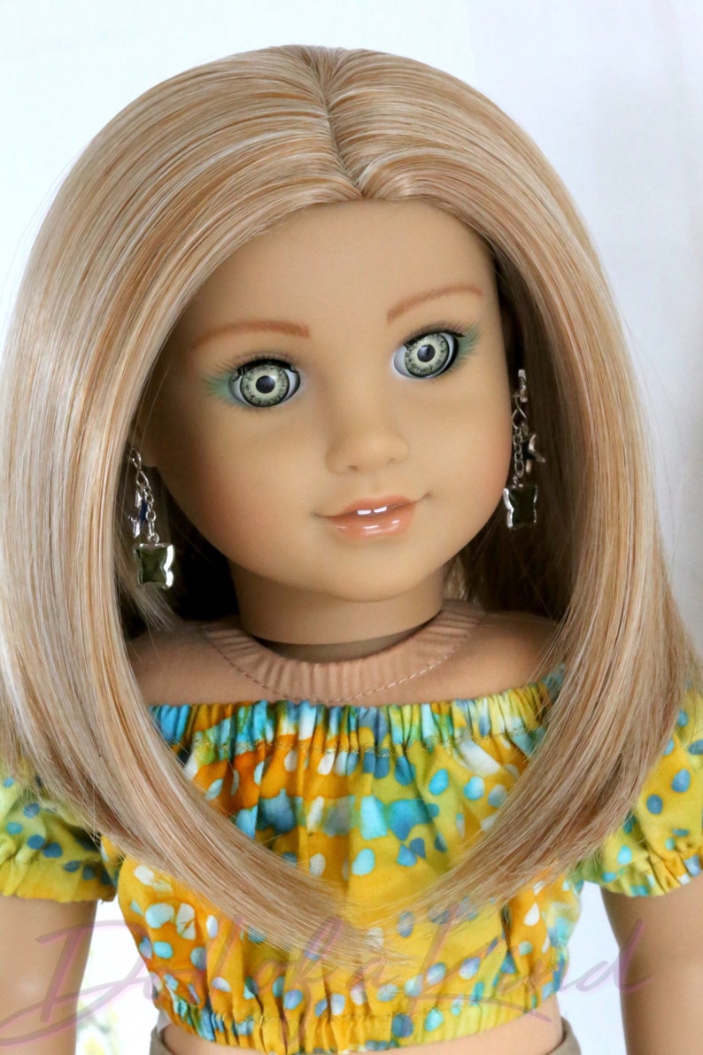 Brown Doll Wig Fit 18” American Girl Doll AG OG Gotz Journey Braids Curly Hair