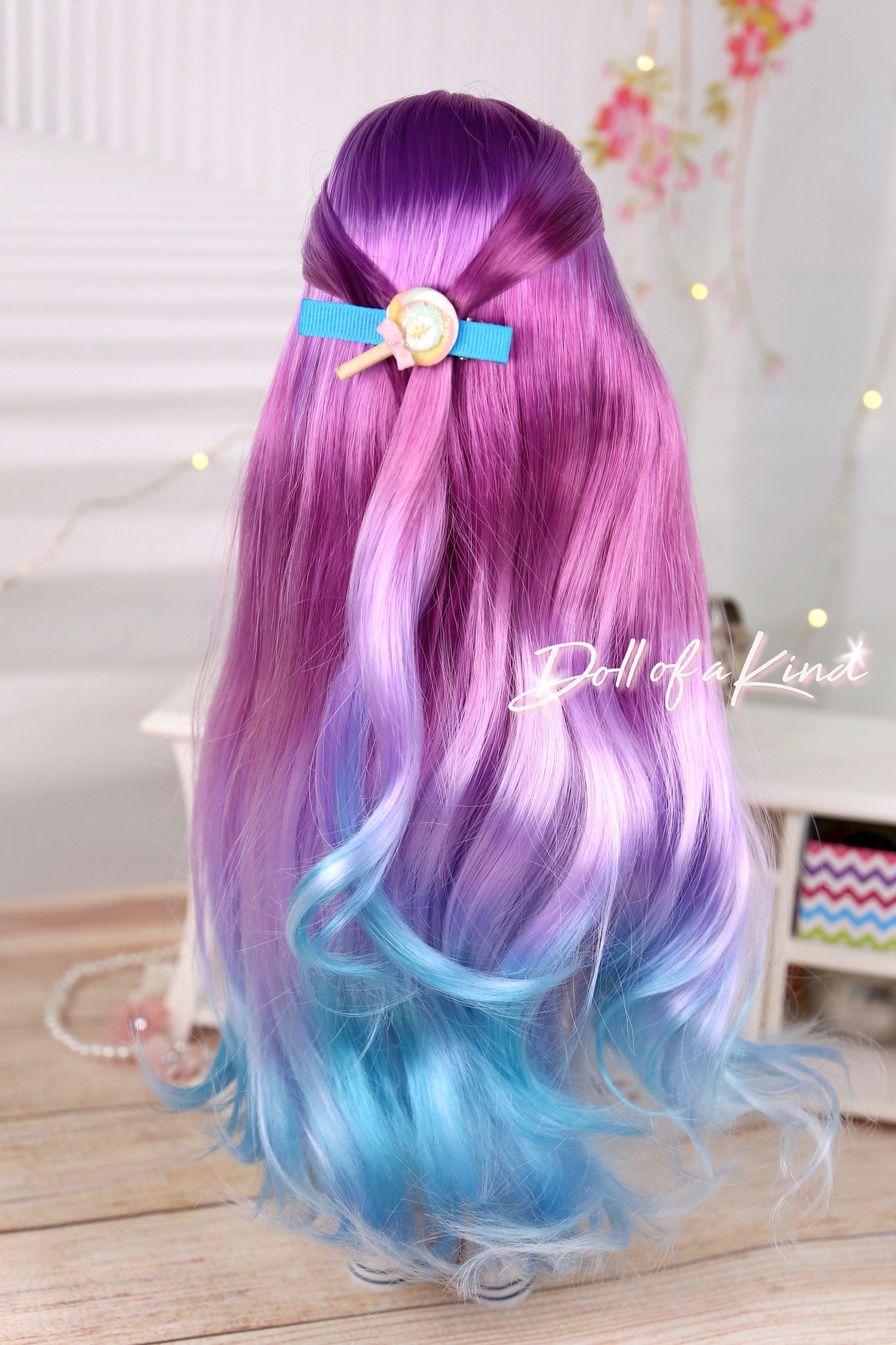 Dolls with cheap colorful hair