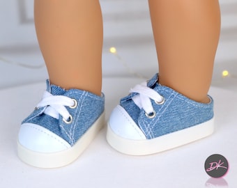 18" Inches doll Shoes "Denim" -Fits most 18'' doll hight - Gotz My Life, Journey, Our Generation, Australian