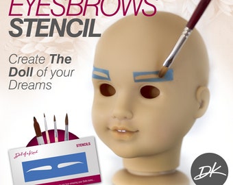 Eyebrow Stencil for Dolls N*1 - Fits most 18'' doll AG Doll Gotz Doll Our Generation Doll  Blythe, Journey American Doll