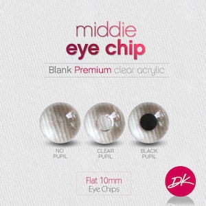 DIY Blank Eye Chip for Middie Doll - Luxury Doll Eyes - DIY eye chips - Fits Middie 10mm