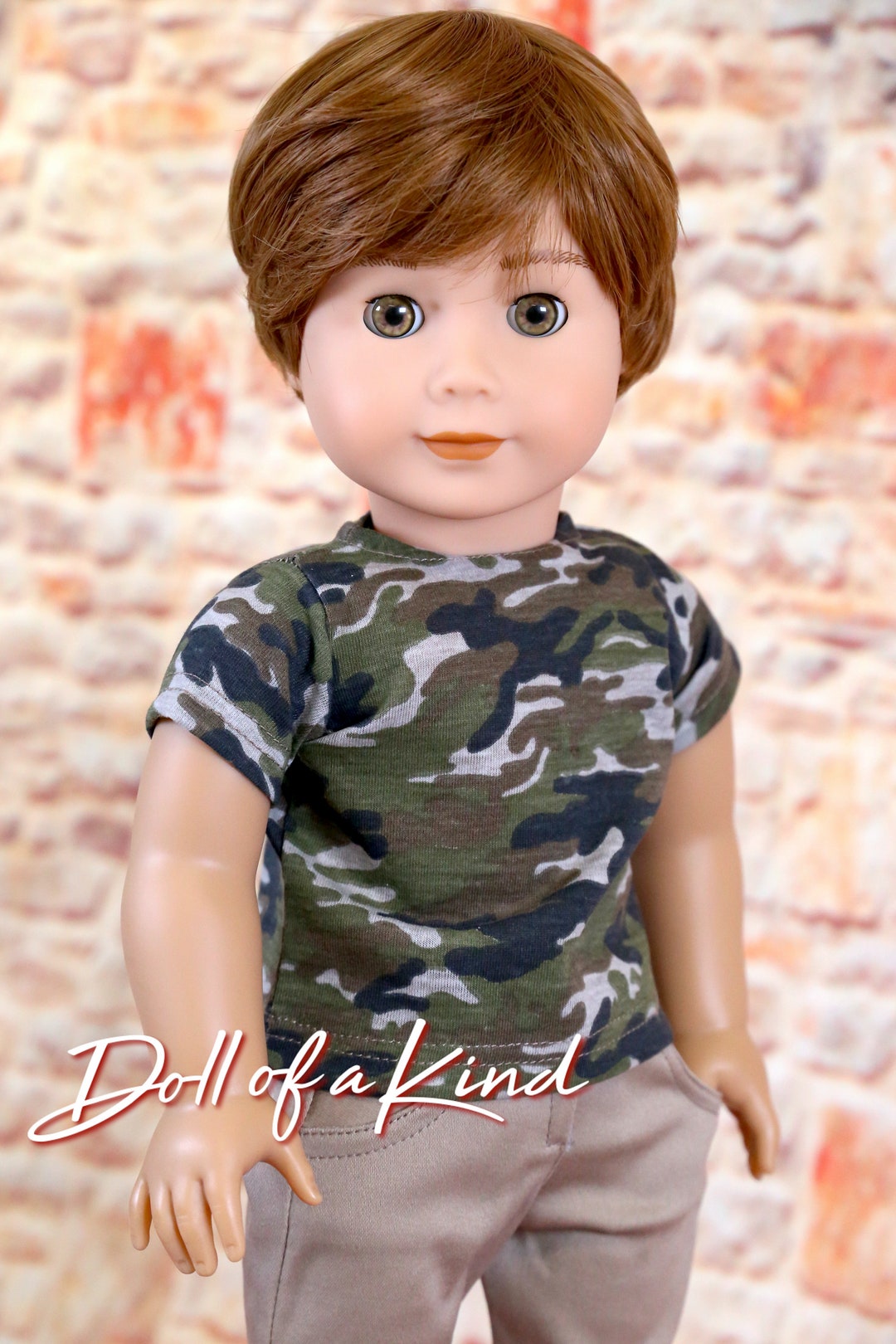 American Girl Doll Boy Wig Brown Classic, Doll Wig Replacement, 18inch