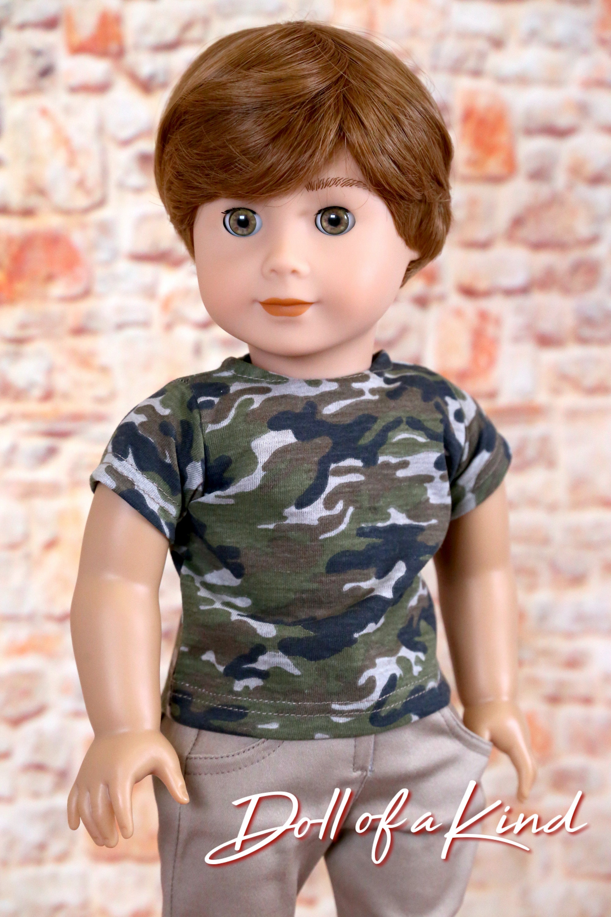 American Girl doll boy wig Brown Classic Doll Wig Etsy