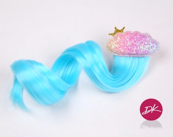18 Inches Doll Hair Clip  Rainbow Cloud  Doll Of A Kind Made to Fit 18’’ AG Doll OG Blythe Doll Gotz Madame American Doll