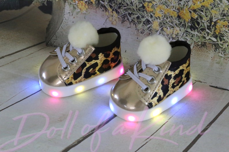 American Girl Doll LIGHT UP leopard Ankle Boots Etsy