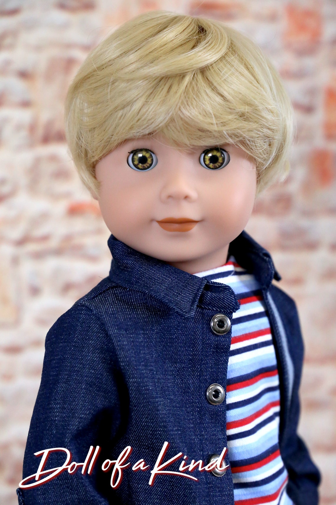 American Girl doll boy wig Blonde Classic Doll Wig Etsy