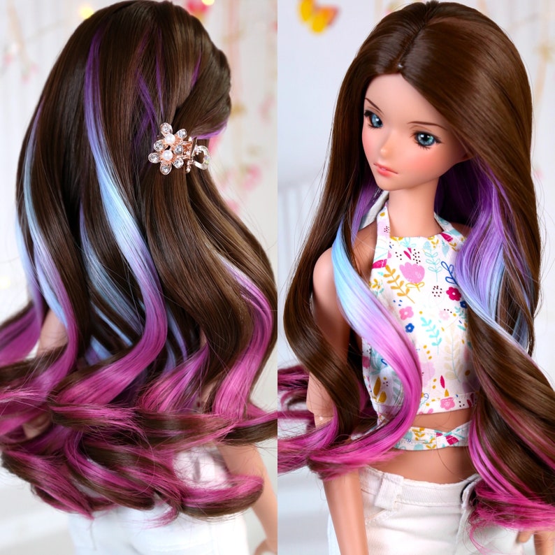 Smart Doll Wigs TREASURE BROWN Dye Wig replacement Doll Wig Etsy