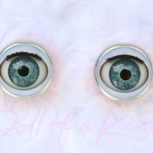 Seconds Turquoise Dark Eyelashes Doll Eyes - Fits most 18&#39;&#39; doll American Doll AG Doll Gotz Doll Our Generation Doll Blinking Eyes