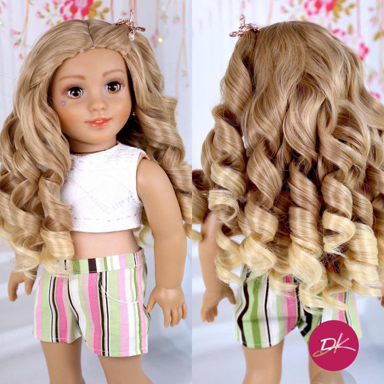 American Girl Doll Wig VANILLA BUBBLE Doll of A Kind Etsy
