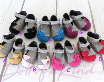 Doll Ballerinas for Wellie Wisher Doll - Heart 4 Heart - Or any other doll with 6cm sole lengthl - Doll Shoes - Dress doll shoes