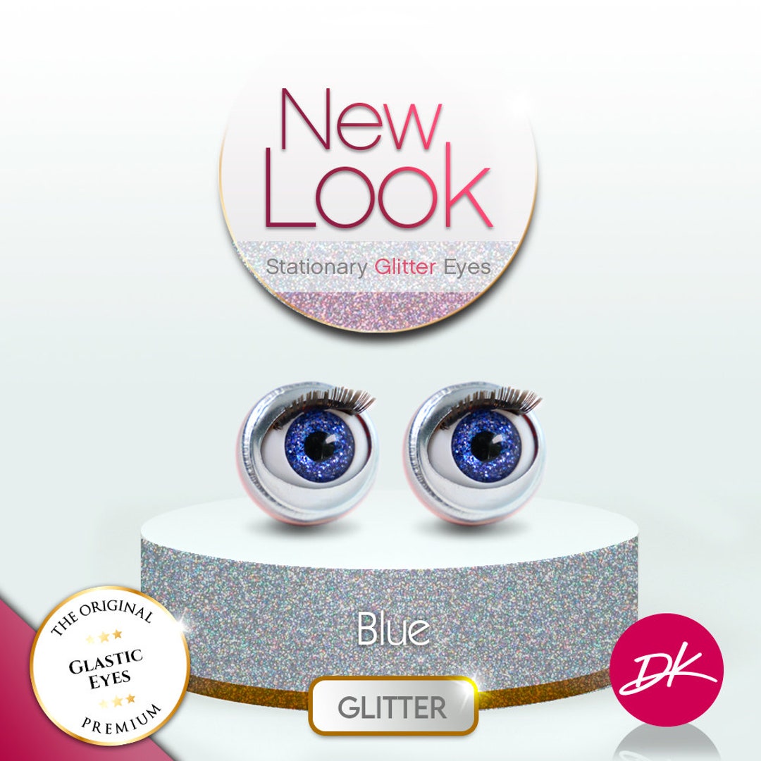 Blue Glastic Premium Blinking Doll Eyes Fits Most 18'' Doll American