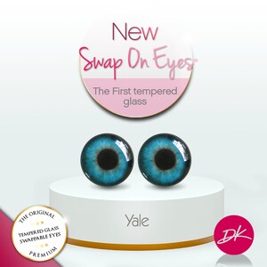Yale Tempered Glass Irises for Swap On Eyes Doll Eyes  Fits most 18&#39;&#39; doll  American Doll AG  Gotz Doll Our Generation Doll