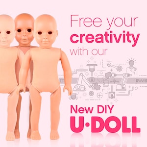 18&quot; Inches DIY Doll  U-Doll  custom doll  AG Doll  High Quality do it yourself Doll  Fully customized Doll Usa Doll Create your own