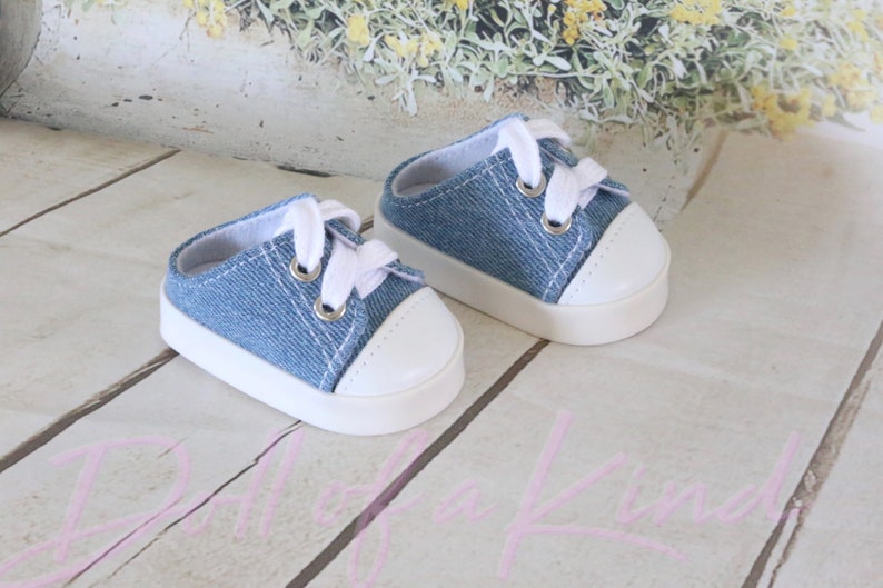 American Girl doll LIGHT UP Shoes Denim Fits Etsy