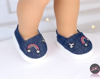 18" Doll shoes Rainbow shoes American doll Shoes for Gotz shoes for My Life shoes for Journey shoes for OG shoes for AG doll shoes
