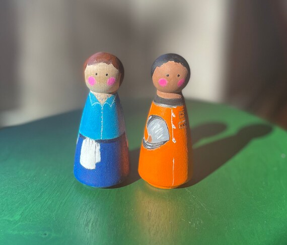 Hand Painted Peg Dolls, Wooden Dolls, Women in History