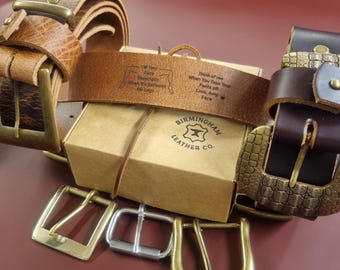 Vintage Brown Leather Belt with Unique Chain-Link Buckle Vintage Brown Leather Belt with Unique Chain-Link Buckle | eBay main image 3