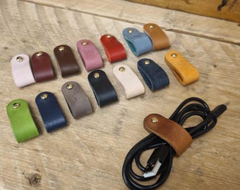 Genuine Leather Hand Made Cable Tidy's