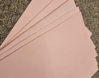 2x Sheets Of Genuine Pink leather hide A4 Sheet