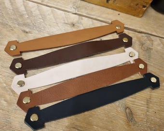 2 X 7"  Genuine Leather Handle Suit Case Style