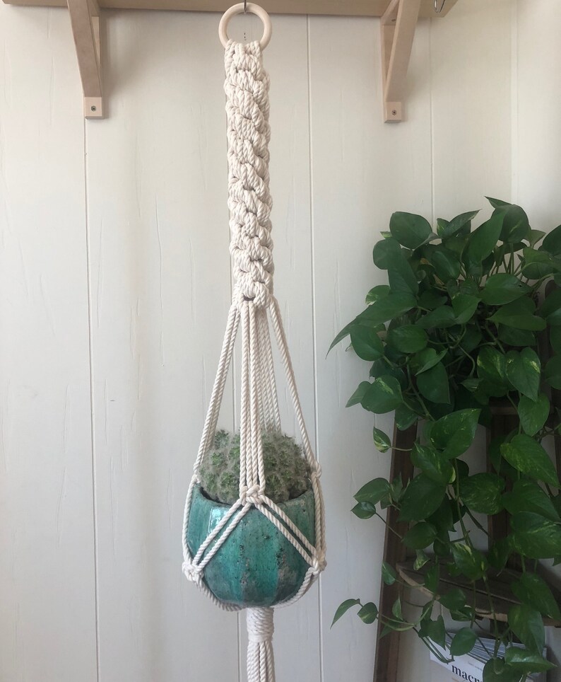 Chinese Crown Knot Macrame Plant Hanger Etsy