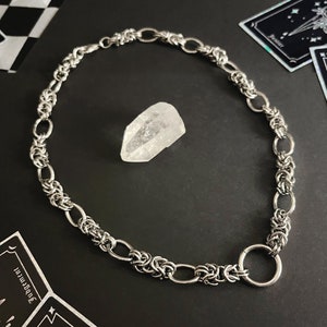 chainmail stainless steel chunky necklace choker
