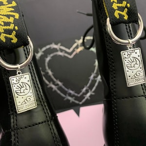 MOON TAROT Boot Charms, grunge punk charm, shoe accessories, boot jewellery, dark academia