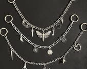 CUSTOM BAG CHAIN Charm build your own, alternative gothic kitsch, create your own, multi charm fully customizable purse chain, bag accessory