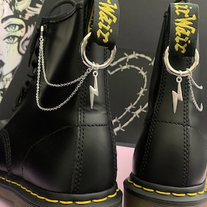 THUNDER Boot chain charms, grunge punk charm, shoe accessories, boot jewellery, celestial chains