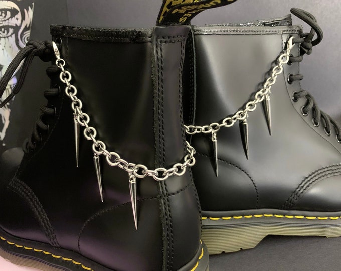 SPIKE BOOT CHAIN Charms, Long Hardware Grunge Charm, Shoe Accessories ...