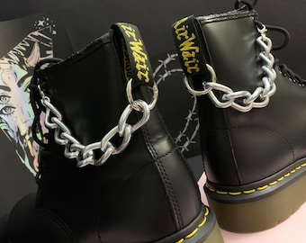 SUPER CHUNKY BOOT chain charms, hardware grunge thick charm, shoe accessories, shoe jewellery, clip anklet chains, boot harness