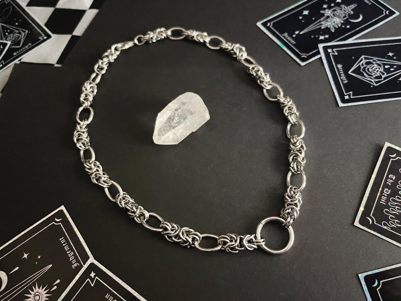 chainmail stainless steel chunky necklace choker
