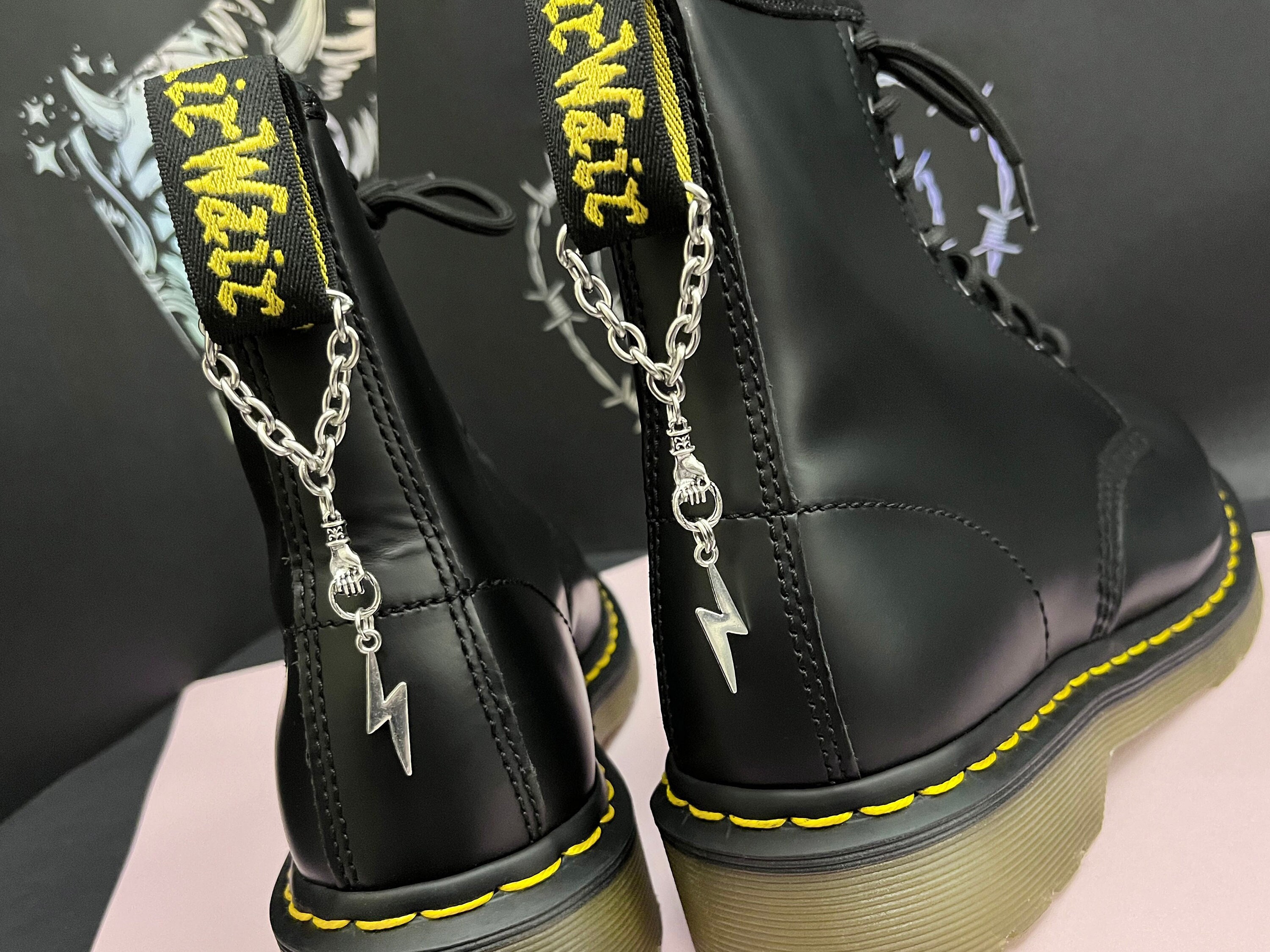 THUNDER & HAND Hanging Boot Charms , Stainless Steel Boot Charm, Boot ...