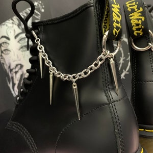 SPIKE BOOT CHAIN charms, hardware grunge charms, shoe accessories, boot jewellery, anklet chains