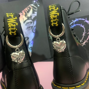 PADLOCK HEART BOOT charm, grunge punk charms, shoe accessories, boot jewellery, bug charms