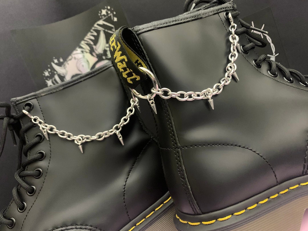 PUNK SPIKE BOOT Chain Charms, Hardware Grunge Charm, Shoe Accessories ...