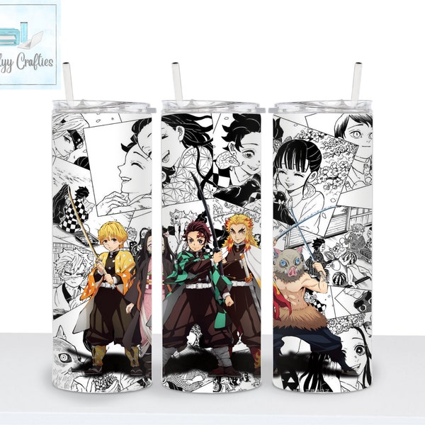 Anime Slayer 20oz Tumbler Wrap, PNG