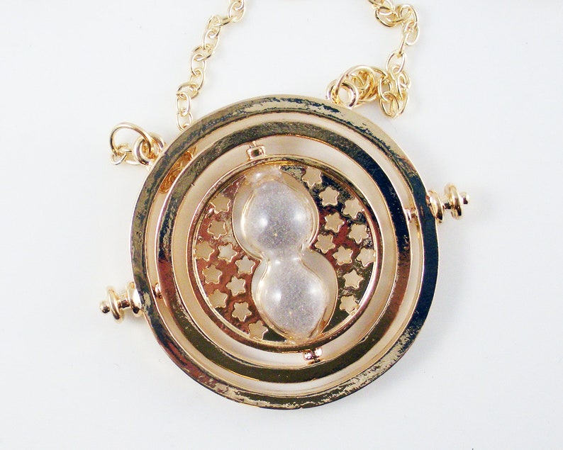 Costume Cosplay Jewelry Hermione Golden Hourglass Necklace Image 0