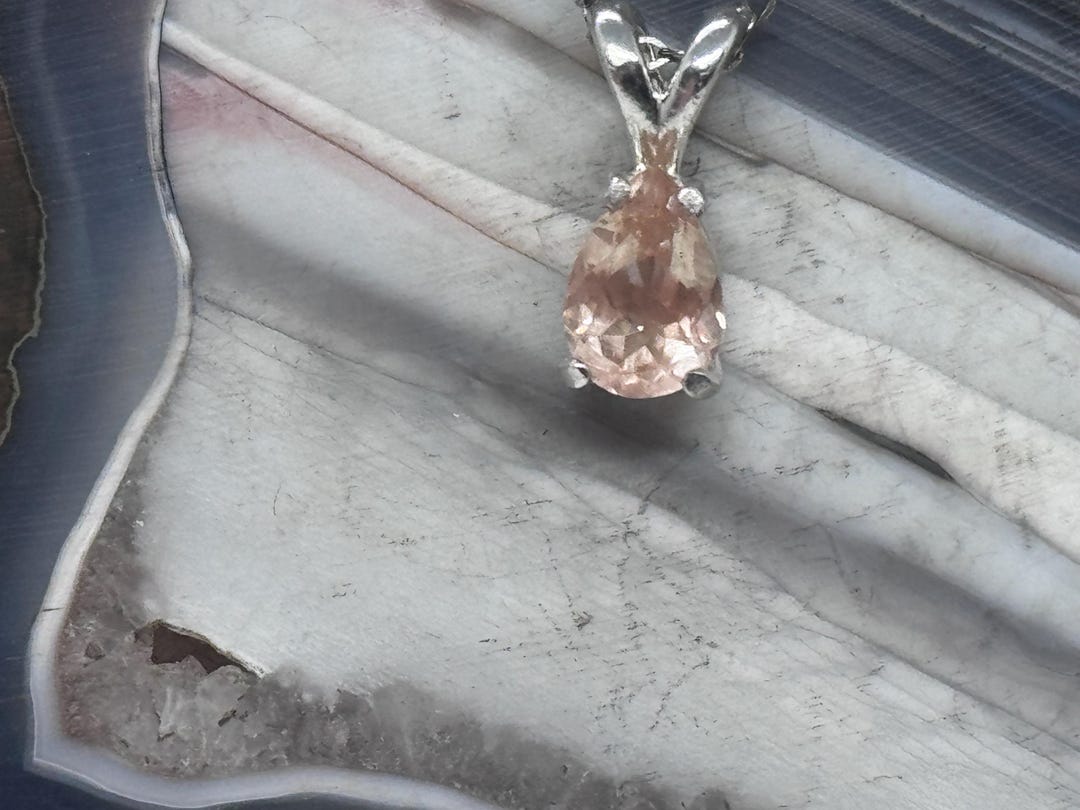 Sunstone Light Color 9x6mm 1.18ct Pear Cut Light Peach Color With Schiller Oregon Sunstone ...
