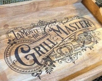 Fancy Grill Master Design w/ Temps and Fonts for Personalization