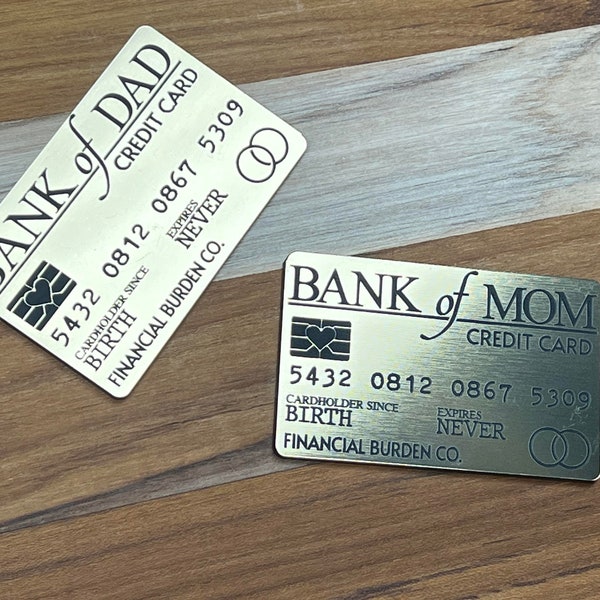 Banque de papa Banque de nouveauté carte de crédit SVG fichier numérique père anniversaire mère anniversaire pour maman et papa SVG