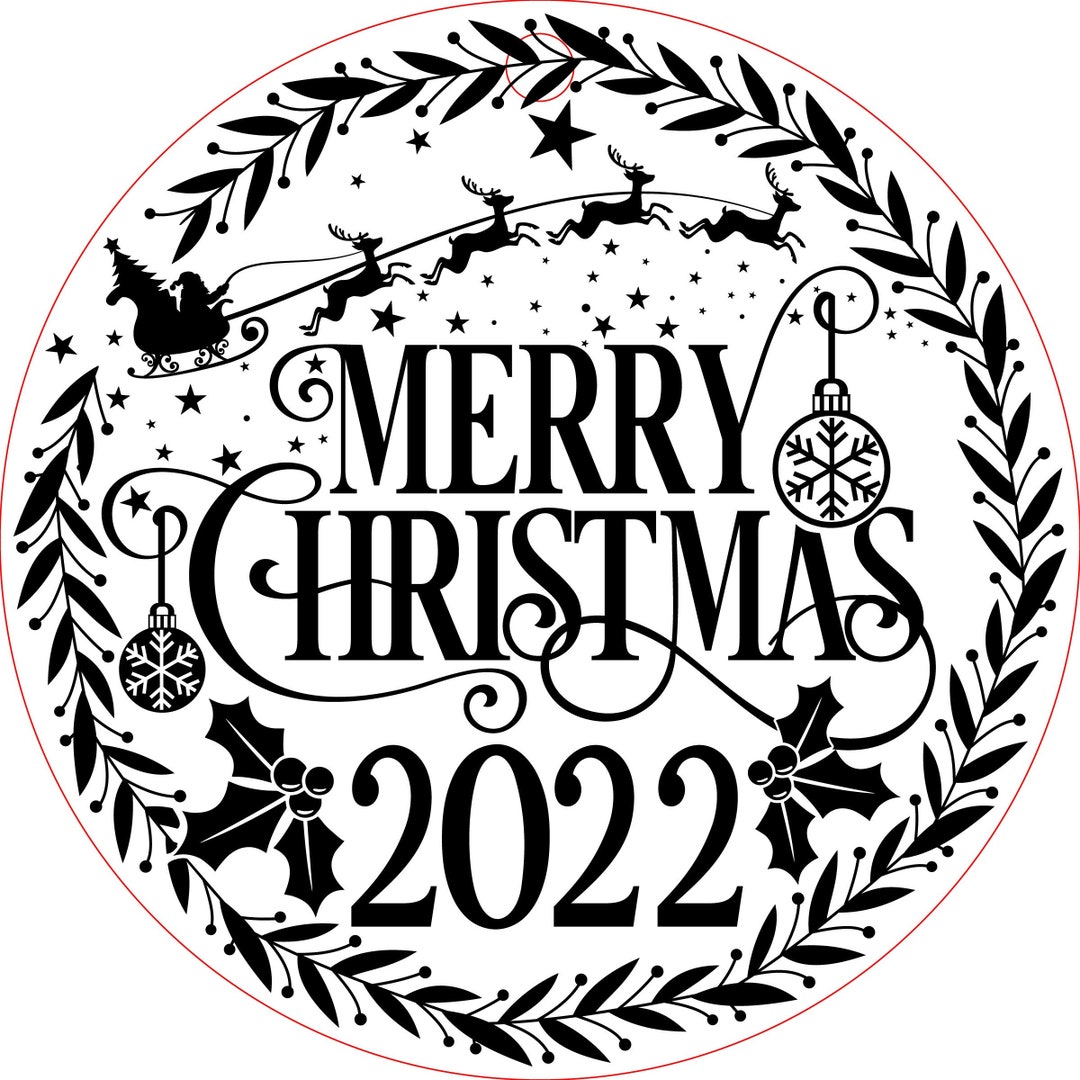 Merry Christmas 2025 Christmas Ornament Svg, Png, Jpeg, Psd, Pdf Laser