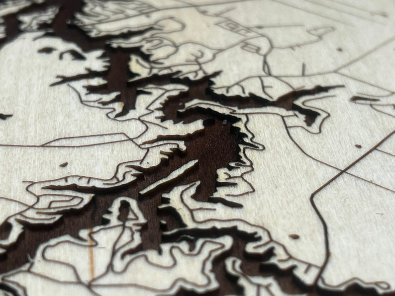 Neely Henry Lake Map Alabama Custommade & Personalization Etsy
